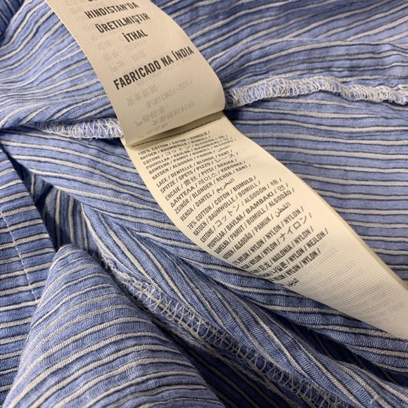 {Hollister} Hi-Low Lightweight Sheer Blue Striped Tank - Picture 8 of 9